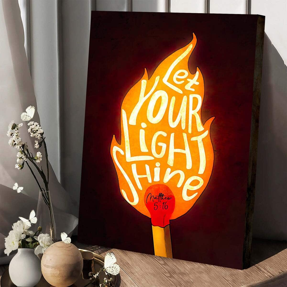 Christian Canvas Print Let Your Light Shine