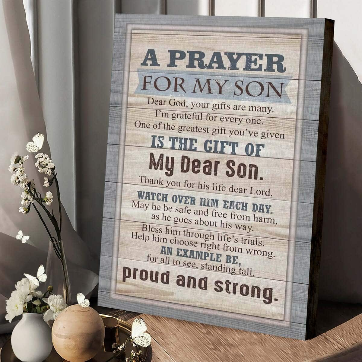 Christian Canvas Print A Prayer For My Son