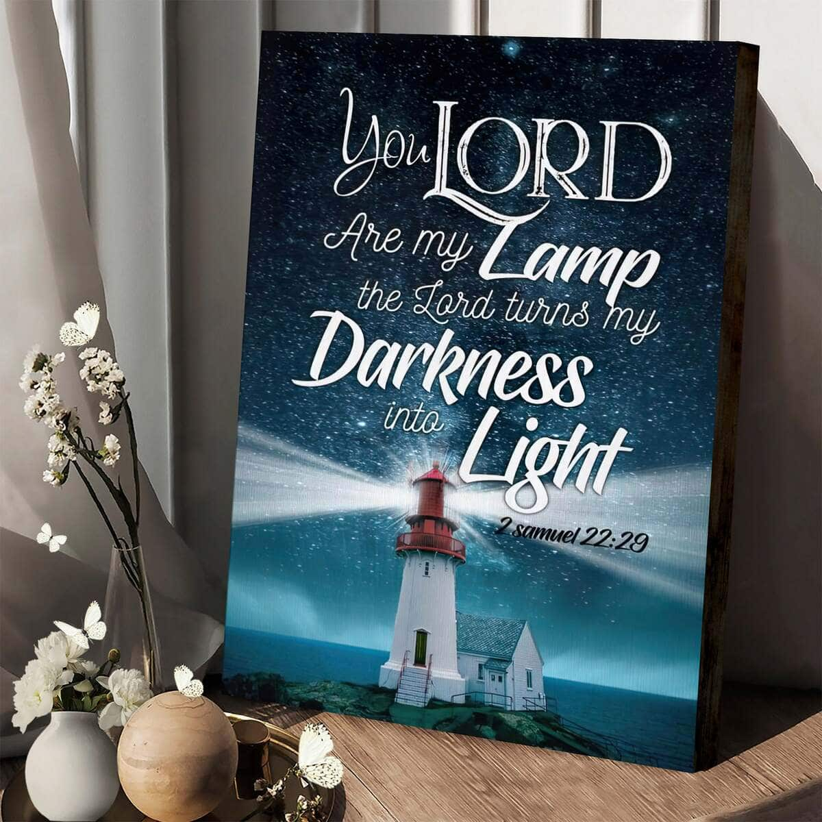 Christian Canvas Print You Lord Are My Lamp